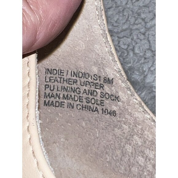 STEVE MADDEN Indie Blush Leather Open Toe Ankle Jeweled Heel Strap Shoes - Picture 13 of 13